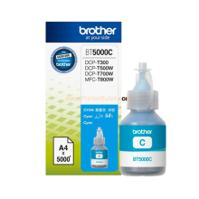 BROTHER BT-5000C ORIGINAL CYAN REFILL INK TANK BOTTLE - 5,000 PAGES COMPATIBLE MODEL HL-T4000DW, DCP-T300, T310, T500W, T510W, T700W, T710W, T810W, MFC-T800W , T910D, T4500DW