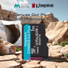 KINGSTON CANVAS GO PLUS MICRO SD CARD CLASS 10 UHS-I V30 U3 4K MEMORY CARD SDCG3 (1TB/512GB/256GB/128GB/64GB)