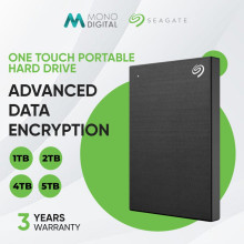 SEAGATE EXTERNAL HARD DISK ONE TOUCH USB 3.0 PORTABLE HDD BACKUP HARD DRIVE STORAGE (1TB/2TB/4TB/5TB)